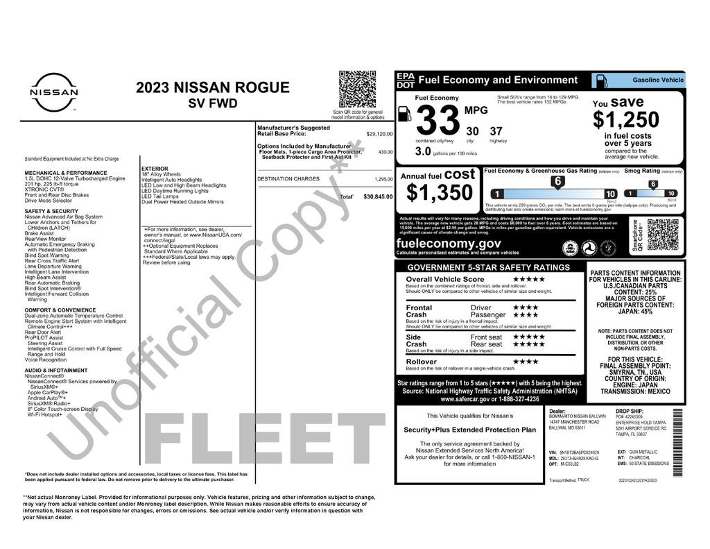 2023 Nissan Rogue SV FWD