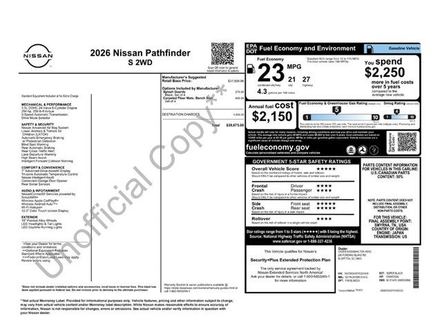 2026 Nissan Pathfinder S