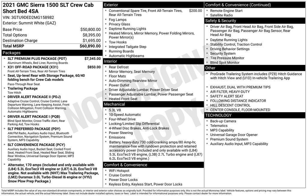 2021 GMC Sierra 1500 SLT