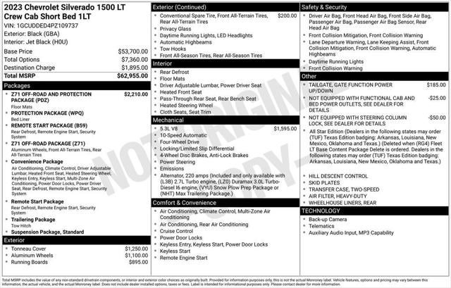 2023 Chevrolet Silverado 1500 4WD Crew Cab Standard Bed LT