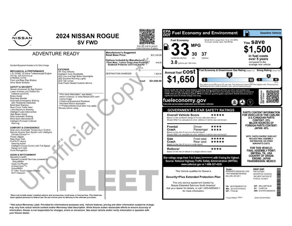 2024 Nissan Rogue SV FWD