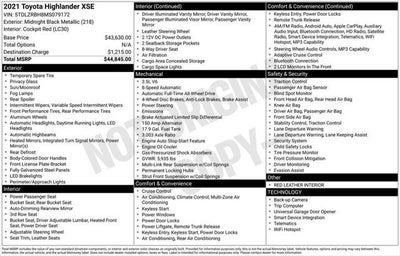 2021 Toyota Highlander XSE