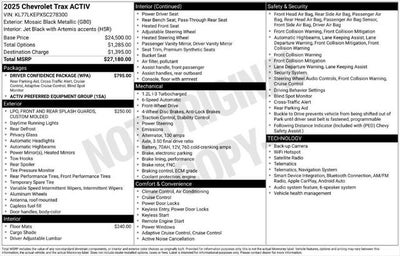 2025 Chevrolet Trax FWD ACTIV