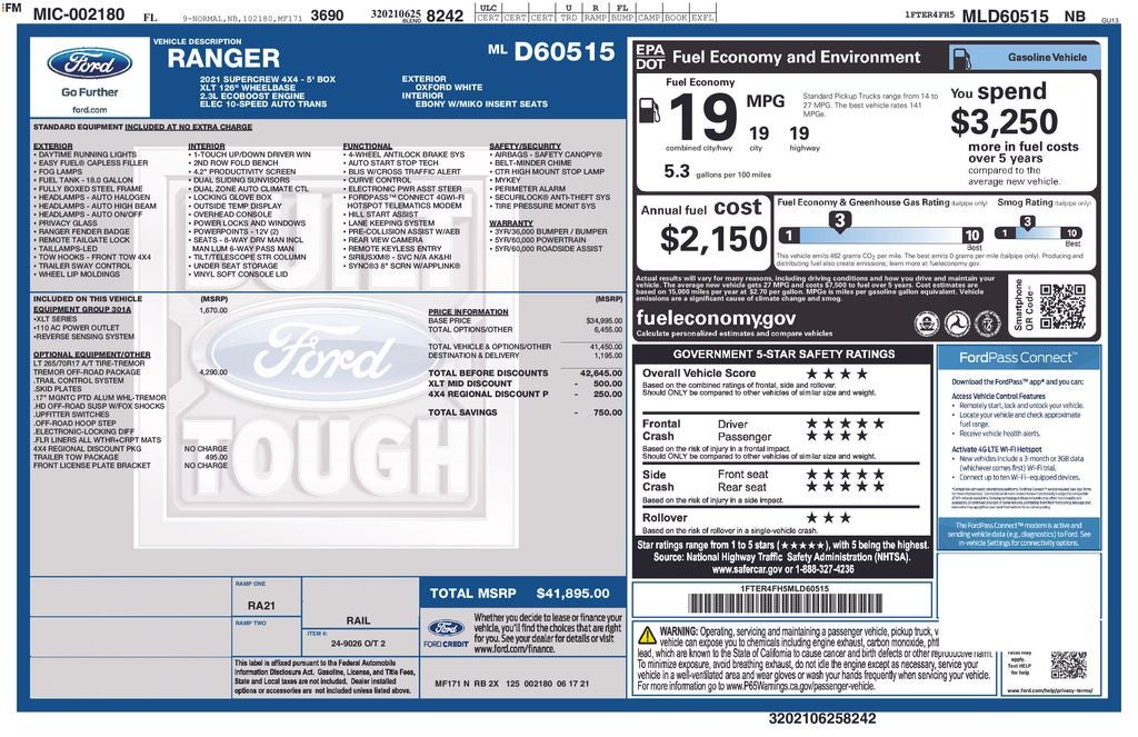 2021 Ford Ranger XLT