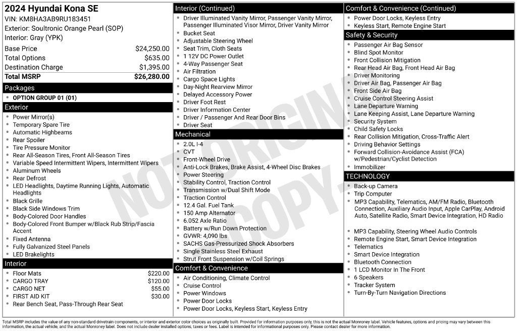 2024 Hyundai Kona SE
