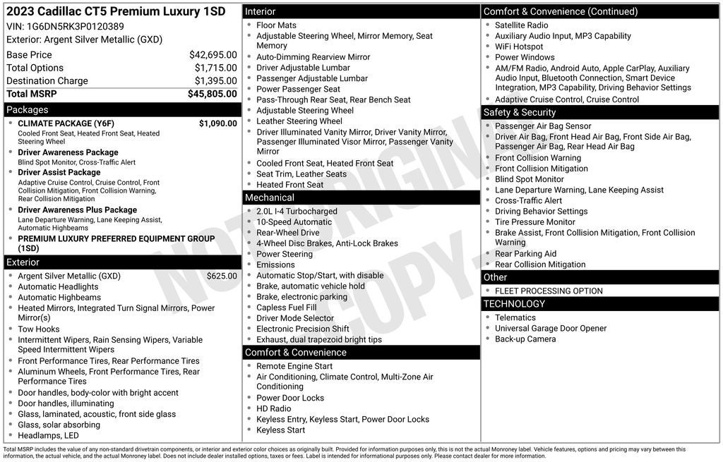 2023 Cadillac CT5 Premium Luxury