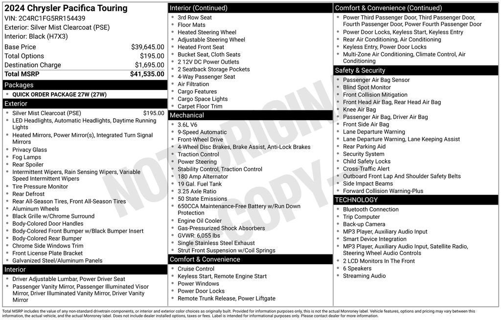 2024 Chrysler Pacifica Touring
