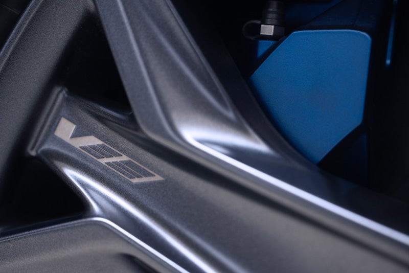 Close-up of the 2026 OPTIQ-V Brembo Performance Front Brakes | Dan Vaden Cadillac Brunswick in Brunswick GA