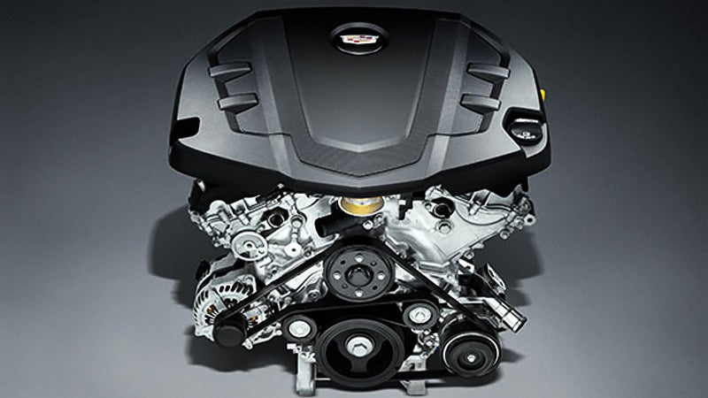 Photo of the engine of a Cadillac CTS