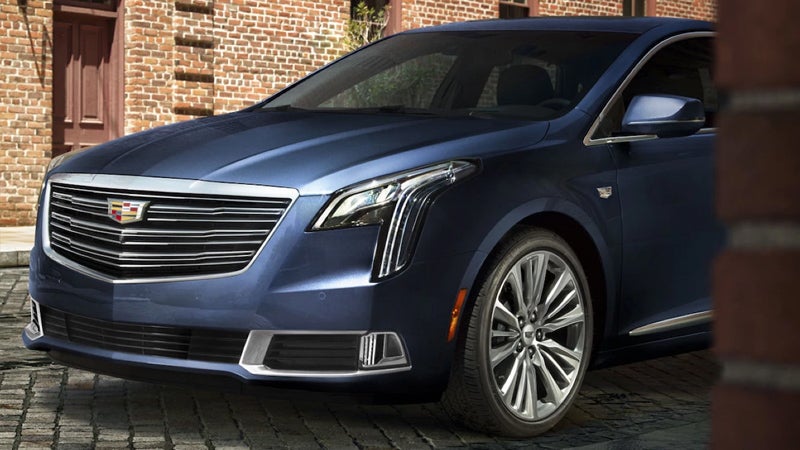 Front side view of a Cadillac XTS vehicle