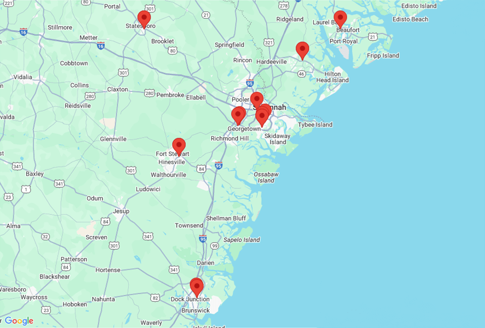 Map of Dan Vaden Cadillac Brunswick in Brunswick GA